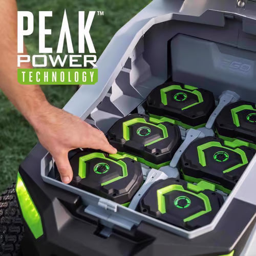 EGO Power+ 42-Inch T6 Electric Lawn Tractor with 6 x 6.0Ah Batteries & 800W Turbo Charger