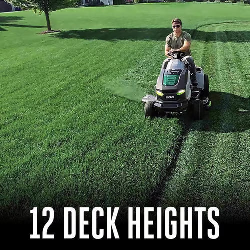 EGO Power+ 42-Inch T6 Electric Lawn Tractor with 6 x 6.0Ah Batteries & 800W Turbo Charger
